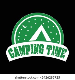 camping vector and t shirt design