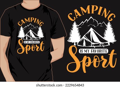 Camping vector t shirt for print on demand