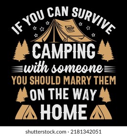 Camping Vektor T-Shirt-Design, Campinglover, Grafikelement, Illustration