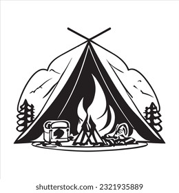 Camping Vectors  icon Bundle 2023