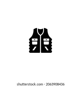 Camping vest simple flat icon vector illustration