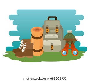 camping wild life concept