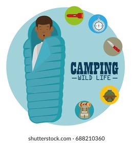 camping wild life concept