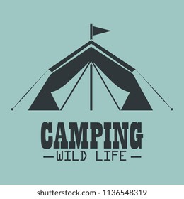 camping wild life with tent