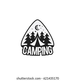 Camping in wildlife logo vector