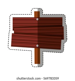 camping wooden label icon vector illustration design