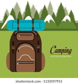 camping zone with equipment scene