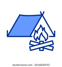 Campingfire Icon Element For Design