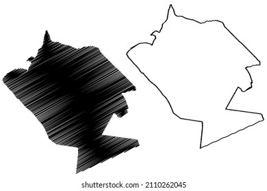 Campo Alegre municipality (Alagoas state, Municipalities of Brazil, Federative Republic of Brazil) map vector illustration, scribble sketch Campo Alegre map