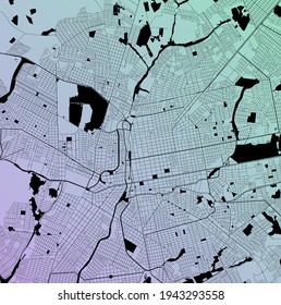 Campo Grande, Mato Grosso do Sul, Brasil - Mapa urbano vectorial urbano con parques, ferrocarril y carreteras, autopistas, afiche de diseño del plan de ciudad minimalista, centro de la ciudad, red de tránsito, proyecto de calle