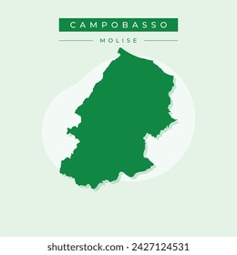 Provincia de Campobasso (Italia, República Italiana, región de Molise) mapa ilustración vectorial, dibujo a mano alzada Provincia de Campobasso mapa