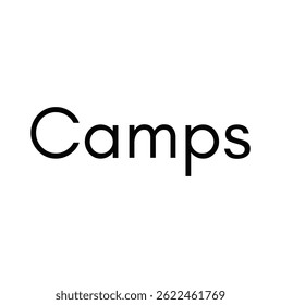camps text for T-shirt print and other use on white background.
