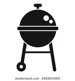 Campsite bbq equipment icon simple vector. Nature outdoor. Food holiday tool