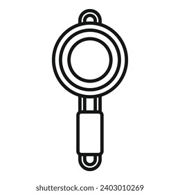 Campsite frying pan icon outline vector. Holiday health. Summer adventure