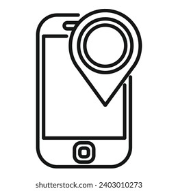 Campsite gps location icon outline vector. Tourist travel. Outdoor nature holiday