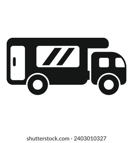 Campsite home car icon simple vector. Travel vacation. Cabin house