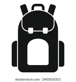 Campsite outdoor backpack icon simple vector. Hiking travel. Nature outdoor holiday