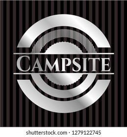 Campsite silver badge or emblem