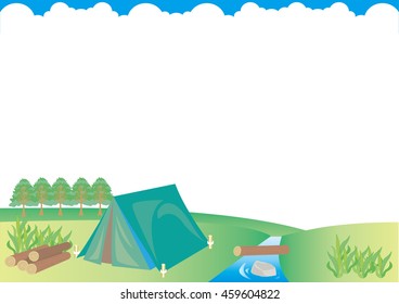 campsite template / You can write freely in the white back space.