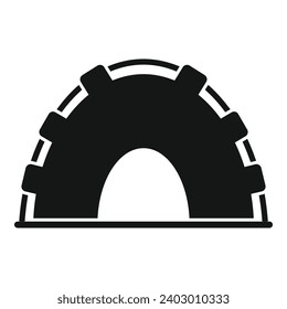 Campsite tent icon simple vector. Healthy tourist freedom. Vacation holiday