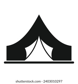 Campsite textile tent icon simple vector. Freedom tourism. Vacation holiday sport