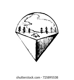 campsite vector design logo