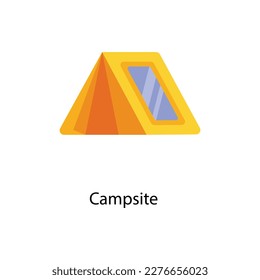 Campsite Vector Flat Icons. Simple stock illustration stock