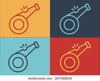 Campsite Whistle Logo Template, Simple Flat Icon of campsite,nature,basket