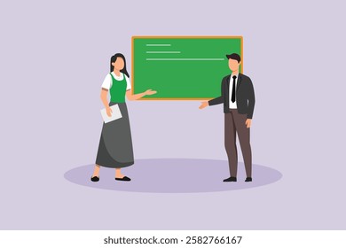 Campus activity concept. Colored flat vector illustration isolated.