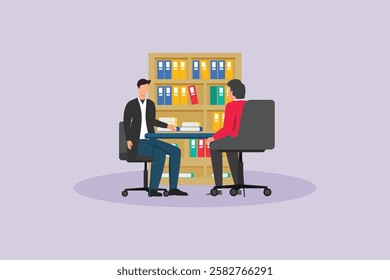 Campus activity concept. Colored flat vector illustration isolated.