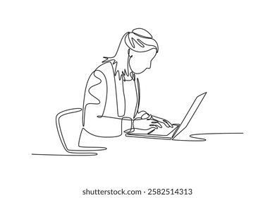 Campus activity concept. Single line draw design vector graphic illustration.