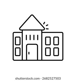 Campus Black Thin Line vector Icon