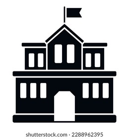 Campus building icon simple vector. University education. Training class