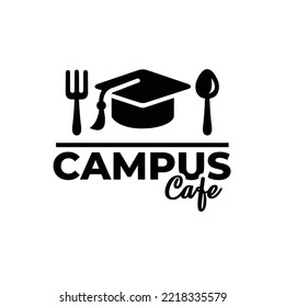 Campus cafe restaurant logo design vector isolated