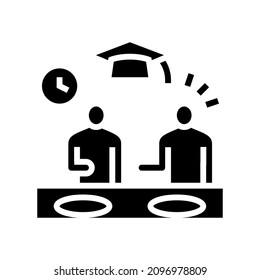 campus canteen glyph icon vector. campus canteen sign. isolated contour symbol black illustration