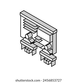 campus canteen isometric icon vector. campus canteen sign. isolated symbol illustration