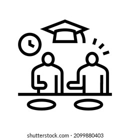 campus canteen line icon vector. campus canteen sign. isolated contour symbol black illustration
