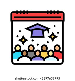 campus events college teacher color icon vector. campus events college teacher sign. isolated symbol illustration