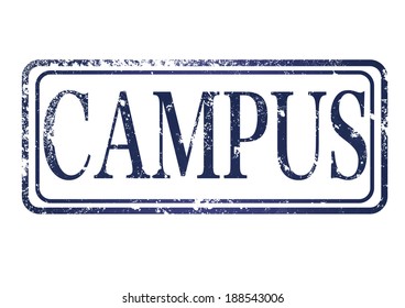 campus grunge stamp with on vector illustration