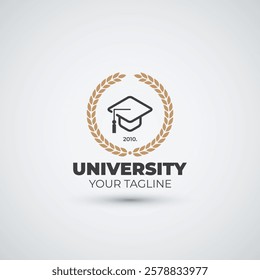 Campus icon collage logo and university education logo template abstract design
