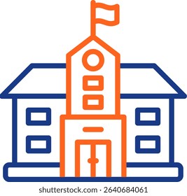 Campus Icon Color Vector Illustration