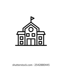 Campus icon. filled and line stroke icons