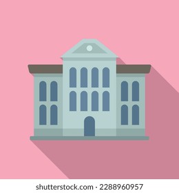 Campus-Symbol, flacher Vektor. Schulbildung. Lebensakademie