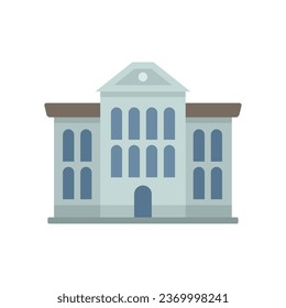 Campus-Symbol, flacher Vektor. Schulbildung. Lebensakademie einzeln