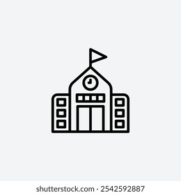 Campus icon in stroke line.