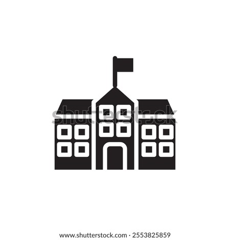 Campus icon Thin line flat illustration