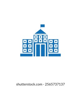 Campus icon Thin line illustration set