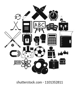 Campus icons set. Simple set of 25 campus vector icons for web isolated on white background