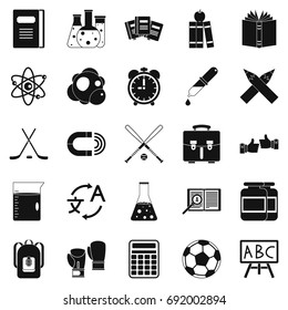 Campus icons set. Simple set of 25 campus vector icons for web isolated on white background