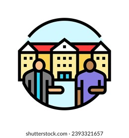 campus life college teacher color icon vector. campus life college teacher sign. isolated symbol illustration